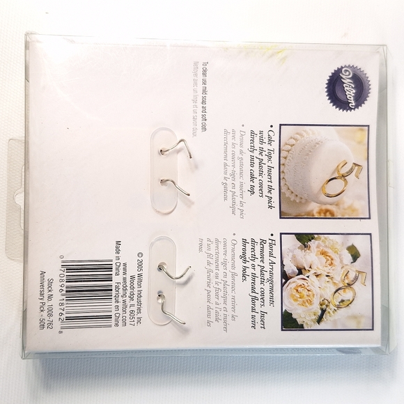 50th Anniversary Celebration Package Picture Frame Cake Topper Serving - Picture 7 of 10